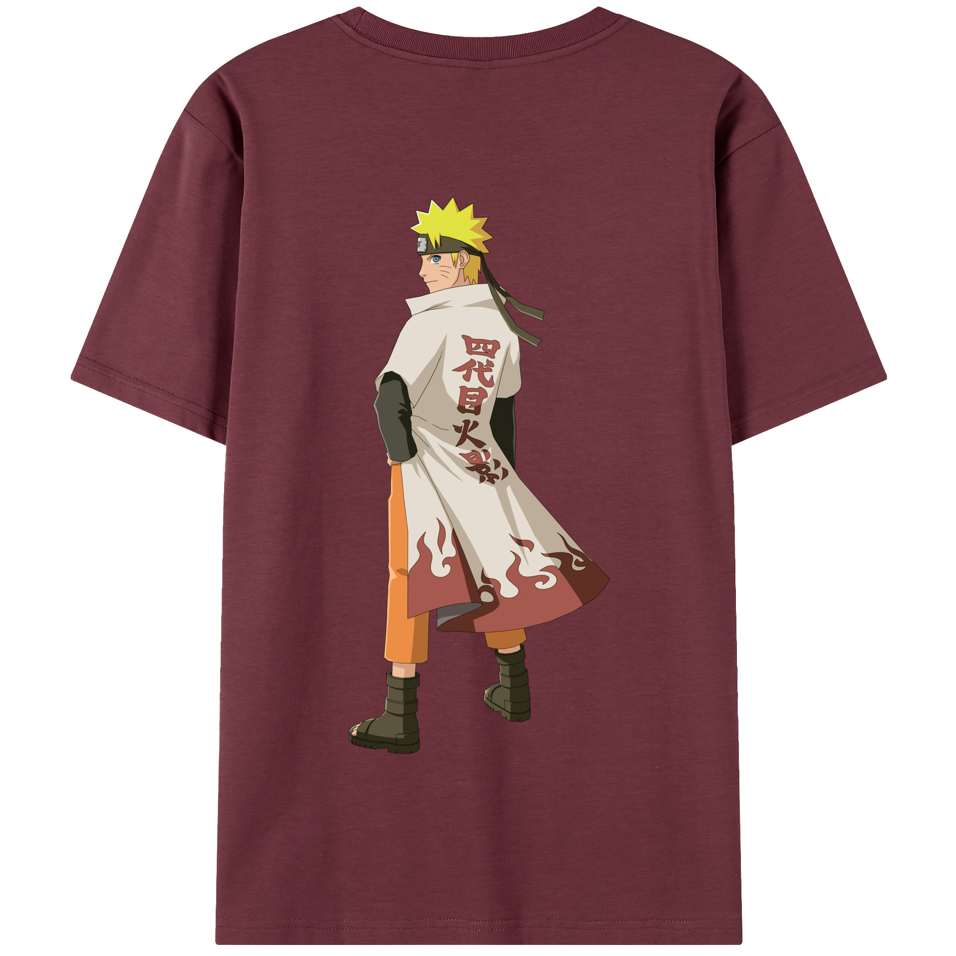 （画像用） NARUTO -ナルト- うずまき ナルト Uzumaki Naruto 綿100％半袖Tシャツ（背面プリント）